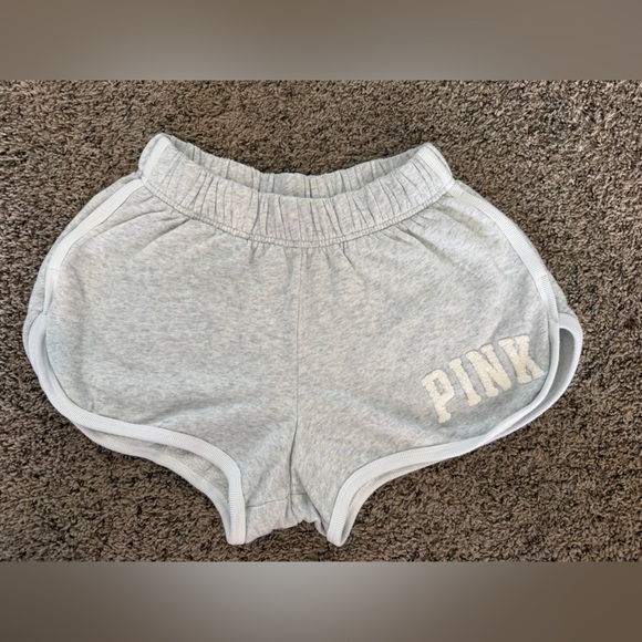 PINK Victoria's Secret Pants - PINK Victoria's Secret Light Gray Lounge Shorts